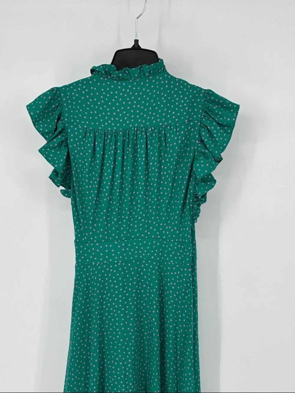 kate spade poolside green & pink  Polka ruffle Dot Wrap  Dress NwT